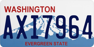 WA license plate AXI7964