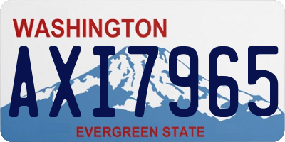 WA license plate AXI7965