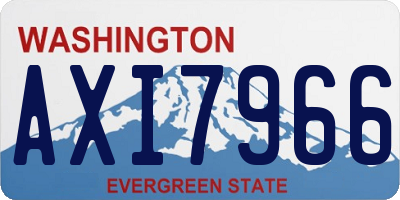 WA license plate AXI7966