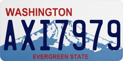 WA license plate AXI7979