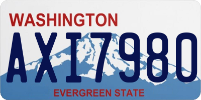 WA license plate AXI7980