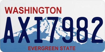 WA license plate AXI7982