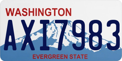 WA license plate AXI7983