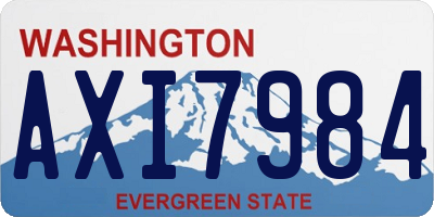 WA license plate AXI7984
