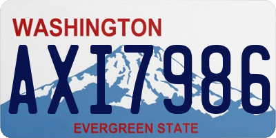 WA license plate AXI7986
