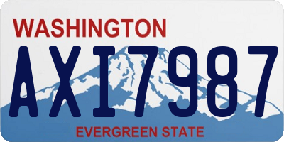 WA license plate AXI7987