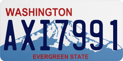 WA license plate AXI7991