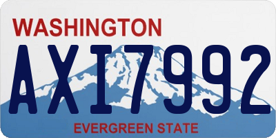 WA license plate AXI7992