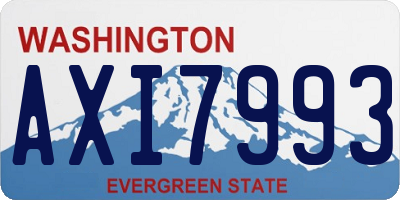 WA license plate AXI7993