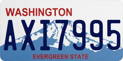 WA license plate AXI7995