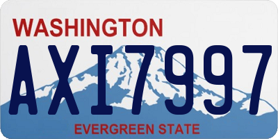 WA license plate AXI7997