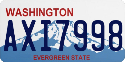 WA license plate AXI7998
