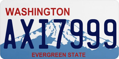 WA license plate AXI7999