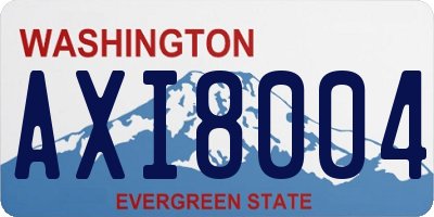 WA license plate AXI8004