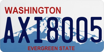 WA license plate AXI8005