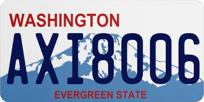 WA license plate AXI8006