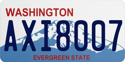 WA license plate AXI8007