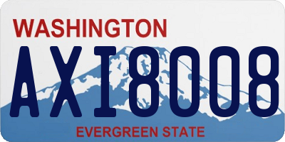 WA license plate AXI8008