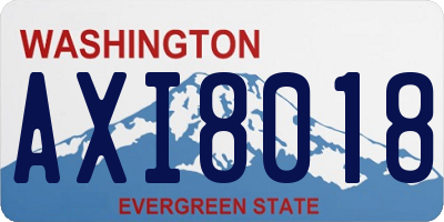 WA license plate AXI8018