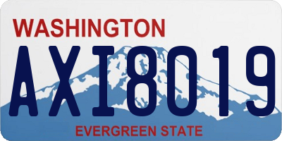 WA license plate AXI8019