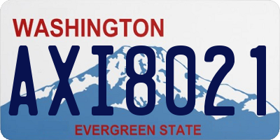 WA license plate AXI8021