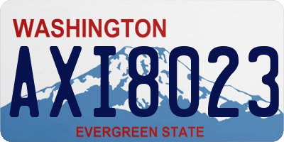WA license plate AXI8023