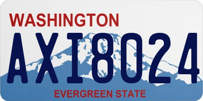 WA license plate AXI8024