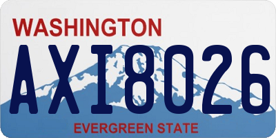 WA license plate AXI8026
