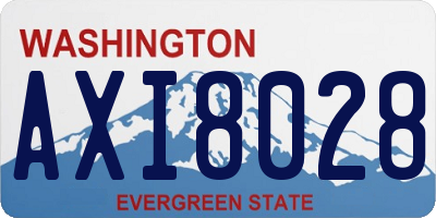 WA license plate AXI8028