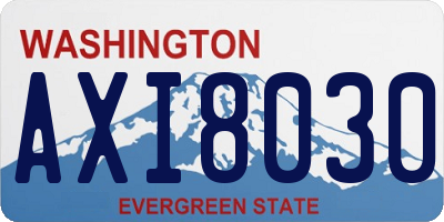 WA license plate AXI8030