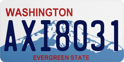 WA license plate AXI8031