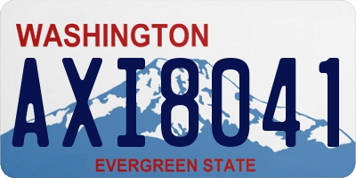 WA license plate AXI8041