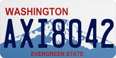 WA license plate AXI8042