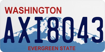 WA license plate AXI8043
