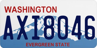 WA license plate AXI8046