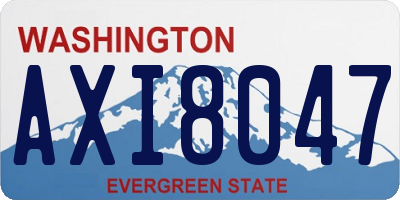WA license plate AXI8047