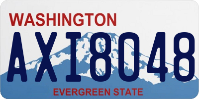 WA license plate AXI8048