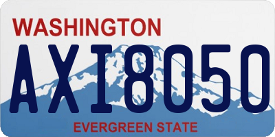 WA license plate AXI8050