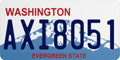 WA license plate AXI8051