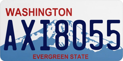 WA license plate AXI8055