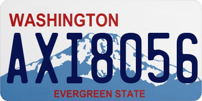 WA license plate AXI8056