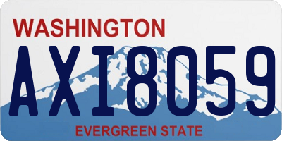 WA license plate AXI8059