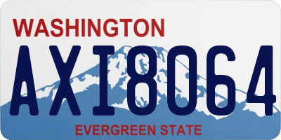 WA license plate AXI8064