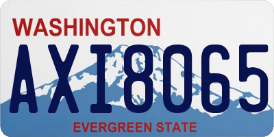 WA license plate AXI8065