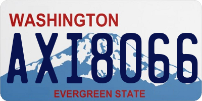 WA license plate AXI8066