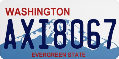 WA license plate AXI8067