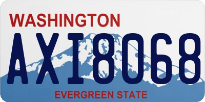 WA license plate AXI8068