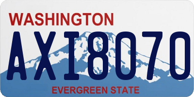 WA license plate AXI8070