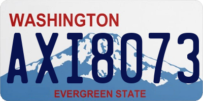 WA license plate AXI8073