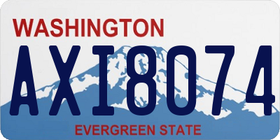 WA license plate AXI8074